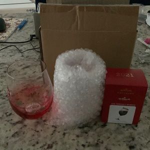 Hallmark Channel - Set of Stemless Wine Glasses + Ornament